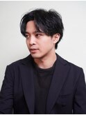 マッシュパーマ カルマパーマ アップバングショートツーブロック