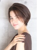 小顔美髪シアーカラーカールショート