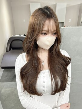 ジエクト カナウ(The Ect canow) レイヤーロング韓国ヘア髪質改善小顔カット顔周りカット