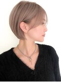 ショートボブグレージュハイライトレイヤーカット髪質改善 