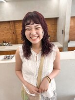 トゥコ(tuco)&nbsp;ミディアムパーマ　ミディアムレイヤー　パーマ　チェリーレッド