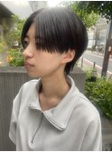 前髪なしハンサムショート/メンズライクなツーブロックショート