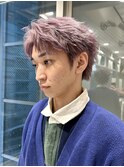 フェザーショート×ホワイトピンク
