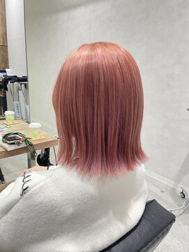 アヴァンス セブンパーク天美 松原店(AVANCE.) ベビーピンク×ボブ