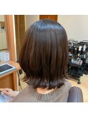 20代30代40代アッシュカラー×ナチュラル×小顔×切りっぱなし