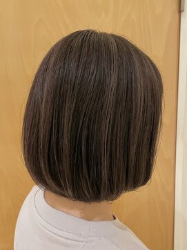 オーガニックエコ 川越(organic+eco) 30代40代夏カラー◎グレージュハイライト×ミニボブ