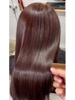 アールグランデ 静岡店(R GRANDE)の写真/【METEOカラー】髪質改善+ヘアカラーで艶としなやかさのある髪へ