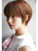 大人可愛い20代30代40代黒髪前下がりショートボブ丸みショート◎
