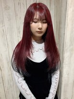 ヘブンリー(heavenly)&nbsp;京都駅エンドカラー裾カラールーツカラーボルドーレッドブリーチ