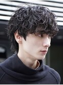 渋谷波巻きパーマ束感ツイストスパイラル無造作メンズパーマ色気