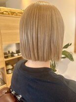ヘアデザインフルーヴ(hair design fleuve)&nbsp;明るめの切りっぱなしボブ