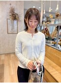 透明感ブラウン×ナチュラル外ハネ
