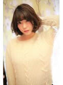 可愛く決まるフェミニンボブ