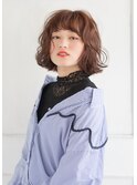 【moco HAIR DESIGN】赤味のある春っぽいカラーの外ハネボブ