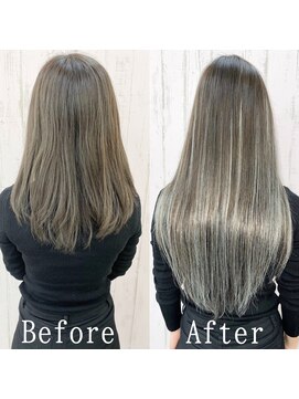 エクステ専門店あるじゃんすー 宇都宮店 シルバーアッシュ#シールエクステ#ロングヘア#エクステ#宇都宮