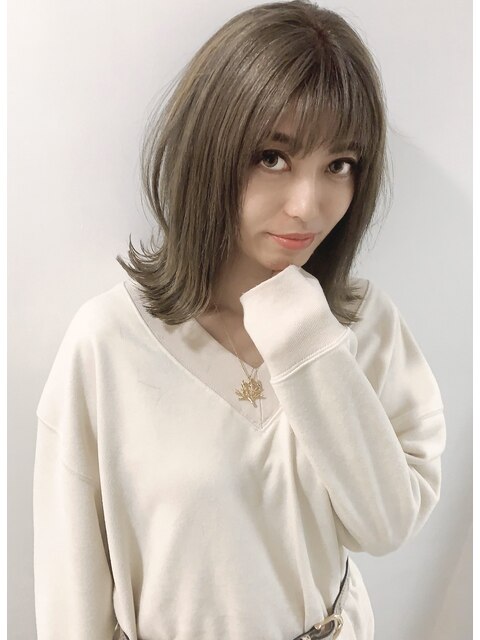 《New-Line 代表YUTAKA》外国人風オリーブベージュ 髪質改善