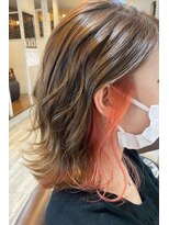 クッキー ヘアーアンドメイク(COOKIE Hair&Make) 【COOKIE】ピンクオレンジ★インナーカラー