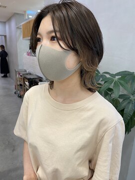 ナック 茶屋町(knack chayamachi) ウルフカット/インナーカラー/結べるボブ/ブルージュ◎20代30代