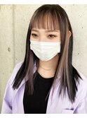 #オススメ#人気#インナーカラー#ケアブリーチ#黒髪#前髪