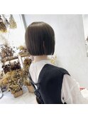 ミニボブ/ボブ/切りっぱなしボブ/グレージュ
