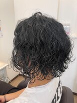 エルベ  茨大前店(elve)&nbsp;スパイラルパーマ×ツーブロックスタイル