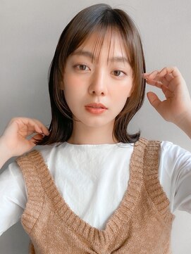 リヤン 表参道(lyann) レイヤーロング前髪黒髪ボブウルフサイドバング小顔カット☆