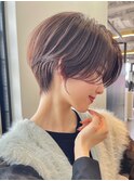 30代40代50代耳かけショート前髪なしハンサムショートカット