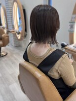 アドラーブル けやき通り店(adorable)&nbsp;大人可愛いショートボブ切りっぱなしショートハイライトカラー