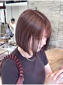 ラベンダーブラウンダブルカラー透明感カラーくすみカラーボブ