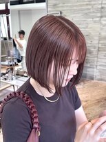 ヲタク(wotaku.)&nbsp;ラベンダーブラウンダブルカラー透明感カラーくすみカラーボブ