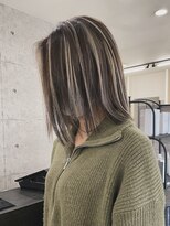 ウル 岡山駅店(ULu.)&nbsp;ハイライトバレイヤージュブリーチダブルカラー岡山髪質改善ULu