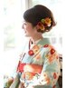 早朝8時から　振袖着付け＆ヘアセット【髪飾り無料レンタル】