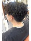 大人可愛いマッシュシュートパーマ20代30代40代ハンサムショート