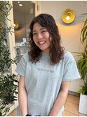 海外ガール風パーマ