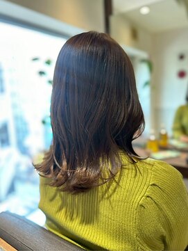ヘアリゾート粋 ティガ 池袋店(tiga) 艶髪/ミディアム/ウェーブ/ナチュラルブラウン