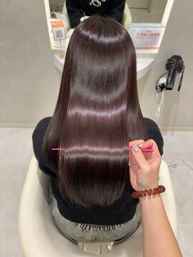 ワインレッド/髪質改善/艶髪/縮毛矯正/レイヤーカット/南浦和