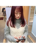 チュール バイ ラランジェ 横川店(ture by LARANJE) レイヤーカット★チェリーピンク