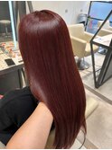 [長谷川舞]ブリーチなしチェリーレッド