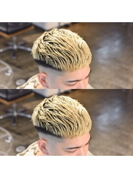 ザ オーダー(THE ORDER) スキンフェードカットクロップスタイルブリーチカラー