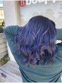 #外国人風#カラー#ダブルカラー#ハイトーン#ブルー#新居浜