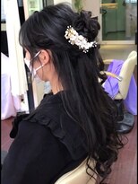 ヘアサロン ユニティ(Hair Salon Unity) 毛先カールハーフアップ
