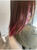 インナーカラー☆アクセントピンク