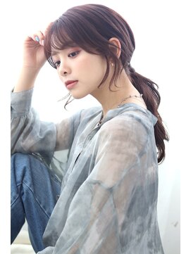 マルシェ(marche) 20代 30代 40代 大人可愛いゆる巻きおくれ毛ローポニー