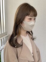 カサネ(casane)&nbsp;オリーブベージュ×インナーカラー