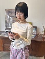 ヘアーアイストゥーレ(HAIR ICI TRE)&nbsp;ボブ　ミニボブ　ぷつっとボブ　暗髪　担当桜桃