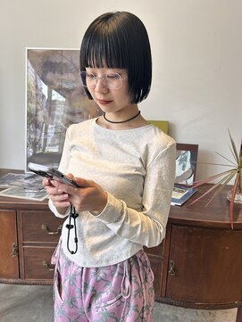 ヘアーアイストゥーレ(HAIR ICI TRE) ボブ　ミニボブ　ぷつっとボブ　暗髪　担当桜桃