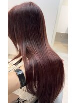 カラ フクオカ(Cara FUKUOKA)&nbsp;チェリーピンク&ローレイヤカット【髪質改善水素カラー】