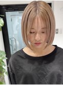 【YOKE】ミルクティーベージュ金髪ボブホワイトブロンド