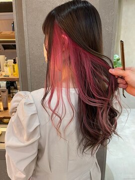 ロンド レア 天神大名店(Lond Le’a) デザインカラー/レイヤーカット/ウェットヘア/オリーブベージュ