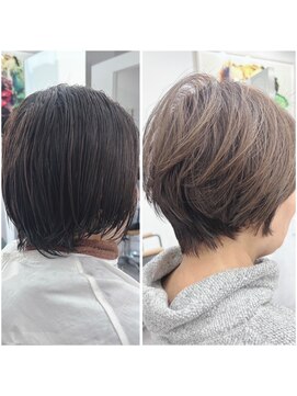 インセプション 銀座(INCEPTION) ショート・ボブ/白髪ぼかし/ハイライト/絶壁解消/30代/40代/50代